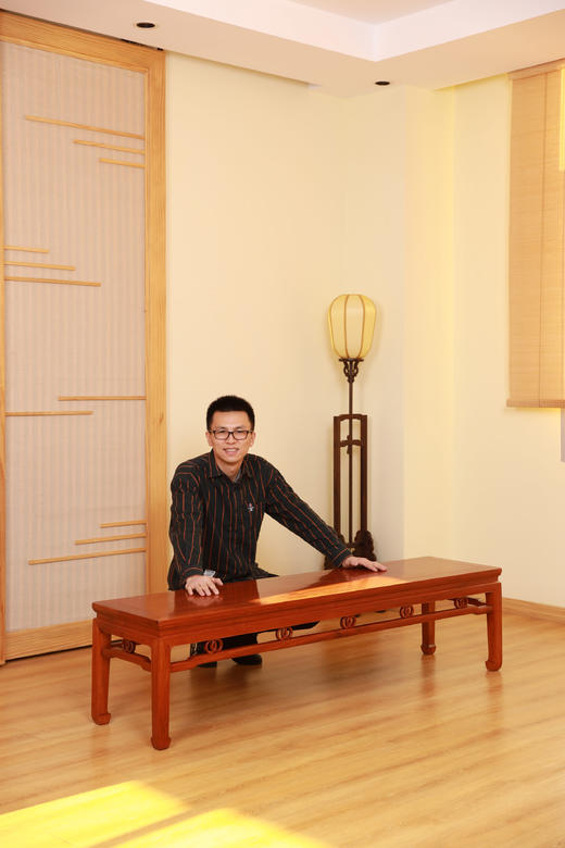 红桥红  家具严选  缅甸花梨（大果紫檀）【双环马蹄腿床尾凳】 商品图6