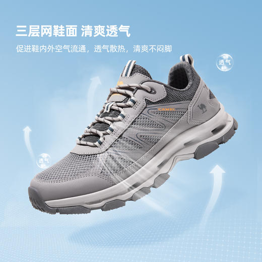 骆驼男鞋2025春季新款运动鞋男士透气休闲鞋防滑涉水户外徒步鞋子女 F23M693006_F13M693025 商品图2