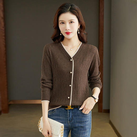 洋气薄款上衣小衫，配半身裙针织打底衫毛衣CC-13-5865 商品图7