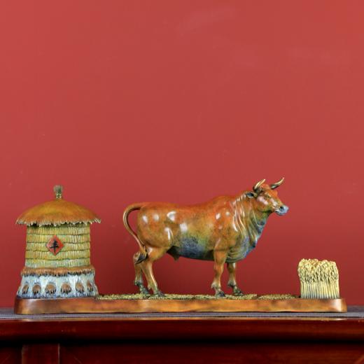 牛 大麦丰收 铜摆件 商品图1