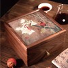 艷 湘绣  双层茶盒套装 北美胡桃木（带四杯+普洱茶） 商品缩略图7