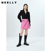 NEELLY纳俪商场同款2023春季新款高腰半身裙女撞色A字裙短裙时尚N23021E01063 商品缩略图1