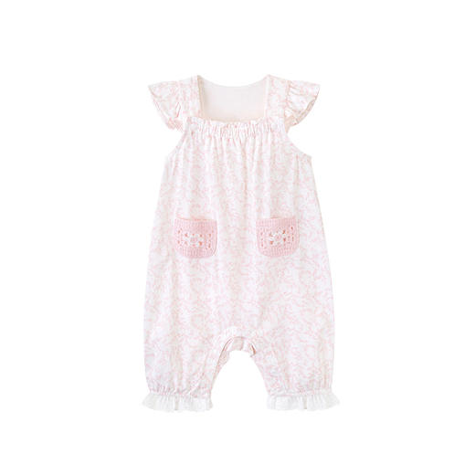 【商场同款】英氏婴儿衣服女宝宝哈衣可爱风背带连体爬服 商品图4