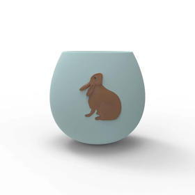 东道汝窑｜汝兔杯（2023葵卯兔年生肖不倒杯·天青）