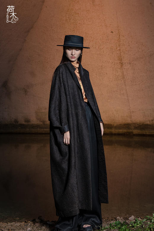 荷木HEMU熹微·丝毛提花长款外套 商品图0