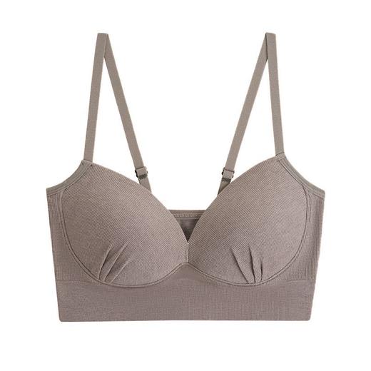 早春新款奢柔棉花朵造型无钢圈内衣乳胶杯简约透气基础款裹胸 商品图4