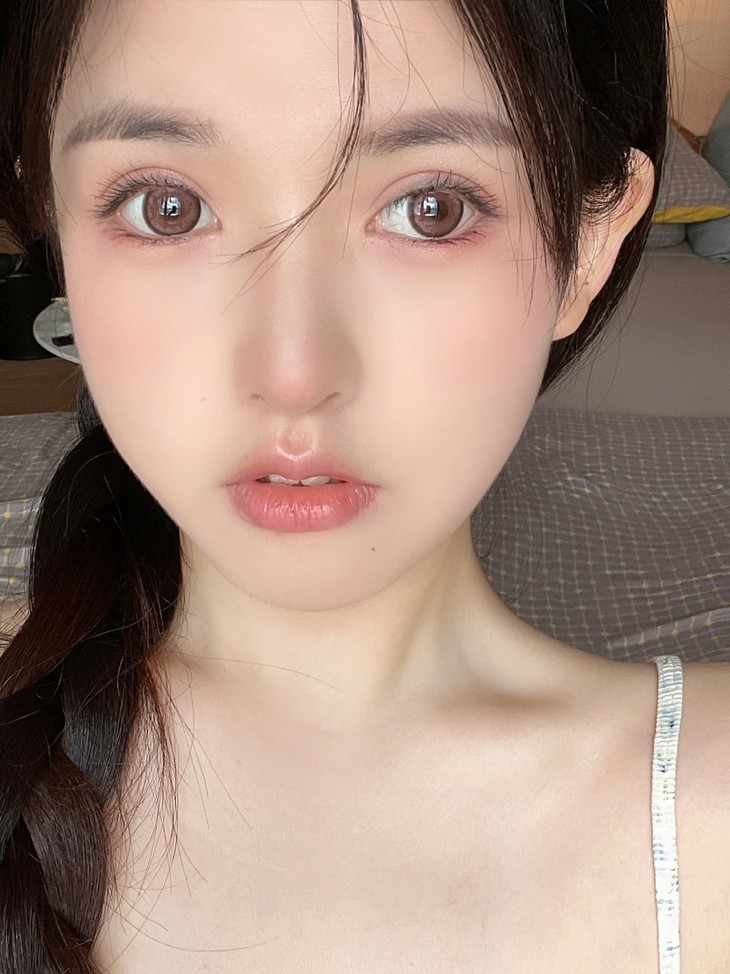 DORAGINA美瞳 年抛隐形眼镜 三文鱼14.5mm 1副/2片 左右度数可不同-VVCON美瞳商城17