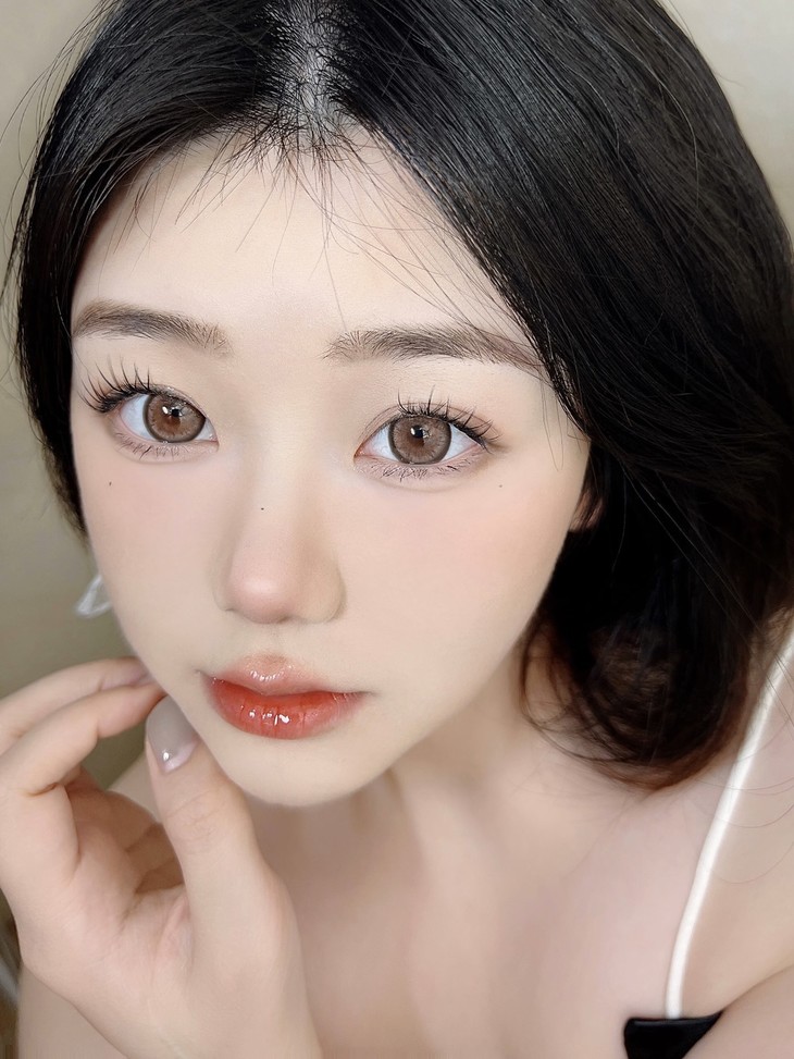 DORAGINA美瞳 年抛隐形眼镜 三文鱼14.5mm 1副/2片 左右度数可不同-VVCON美瞳商城22