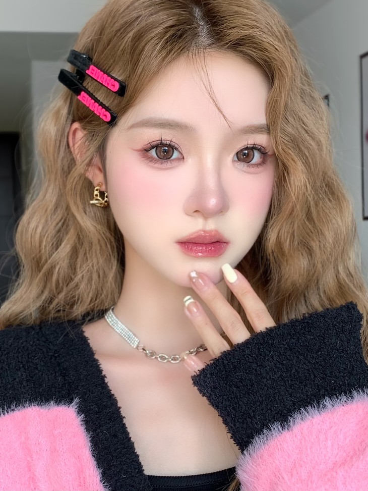 DORAGINA美瞳 年抛隐形眼镜 三文鱼14.5mm 1副/2片 左右度数可不同-VVCON美瞳商城14