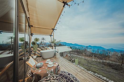 【大邑-490号民宿】单房预定，大坪山的帐篷露营地，来大坪山看花啦！wql 商品图0