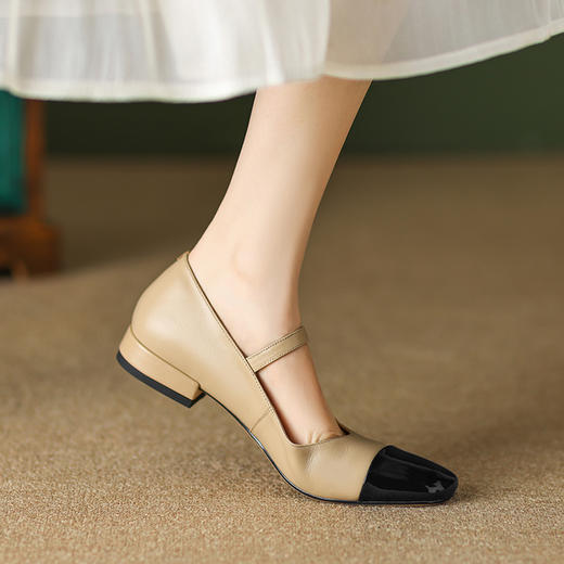 时尚拼色系，玛丽珍鞋一字扣女鞋YF-A1067 商品图6