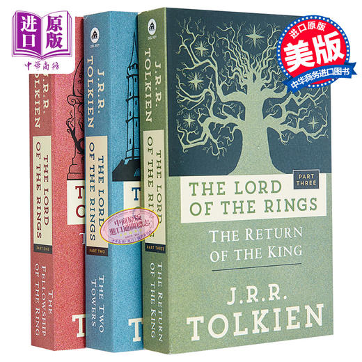 【中商原版】 魔戒三部曲 3本套装 英文原版 The Lord of the Rings John Ronald Reuel Tolkien 商品图0