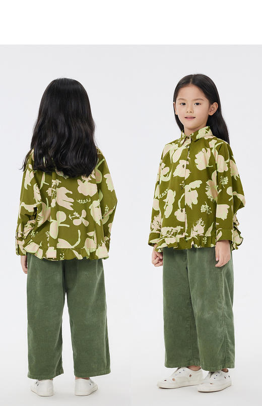 jnby  23年春款  简约百搭水洗绒布直筒长裤  1N2E14230 商品图2