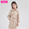 笛莎Deesha 童装女童外套2022春季新款优雅双排扣甜美气质风衣 商品缩略图1