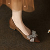 时尚尖头水钻，蝴蝶结粗跟单鞋YF-A3052 商品缩略图4