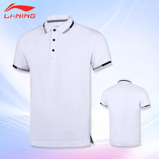 李宁羽毛球服APLS143速干短袖上衣运动T恤 训练比赛运动服 吸汗透气学生健身服 短袖 商品图0