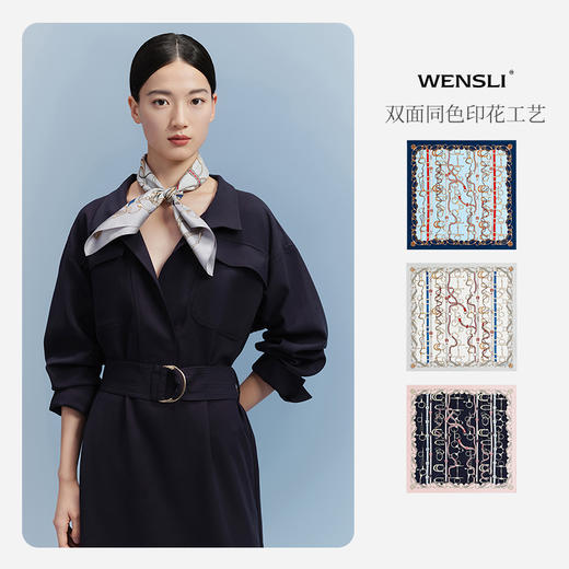 万事利“俊采星驰”63里面双面印花中方巾 商品图1