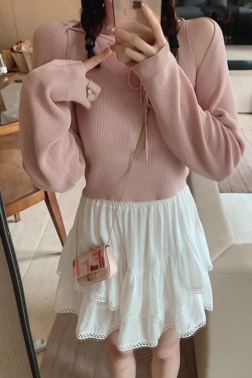 金蘑菇菇【冰椰曲奇防晒坎肩】亚麻冰凉小坎肩针织背心防晒 商品图5