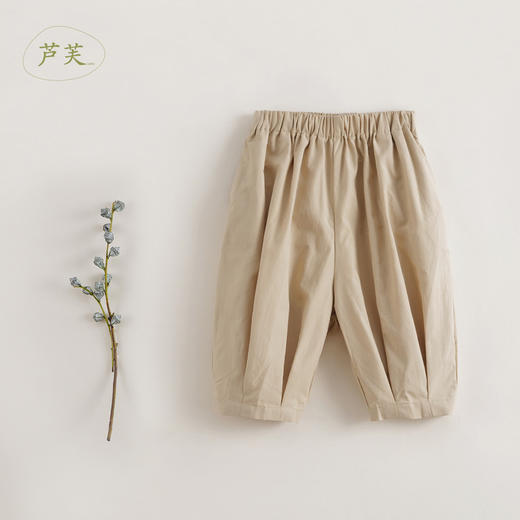 【马克珍妮 芦芙】春装新款 女童设计感褶皱宽松休闲裤230225 商品图2