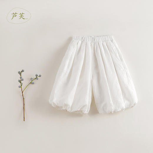 【马克珍妮 芦芙】春装新款 女童休闲花苞型八分裤230232 商品图2