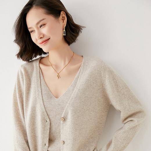 MOMMY KIKO  羊毛V领开衫&包芯纱吊带 商品图2