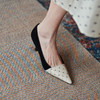 爆款百搭，真皮拼接尖头高跟鞋HBP-1381 商品缩略图12
