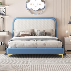 喜梦宝软包床儿童床现代简约软床青少年单人床轻奢皮床卧室六号空间