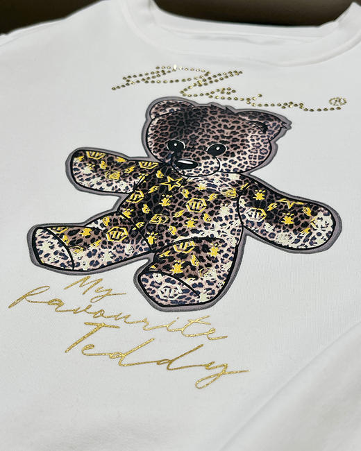 现货 THS2.11-无  童装- 不退换 哥特风PP豹纹熊仔/圆领棉绒卫衣童装 CI027 商品图4