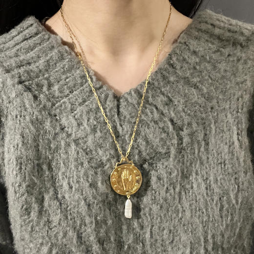 北京仓｜Paola Vilas-Germaine-双面金币 珍珠 项链［巴西设计师］ 商品图2