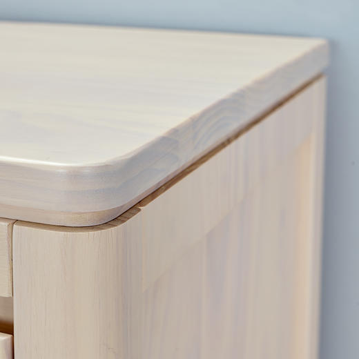 喜梦宝全实木斗柜现代简约四斗柜松木置物柜带抽屉储物柜子 薄荷 商品图2