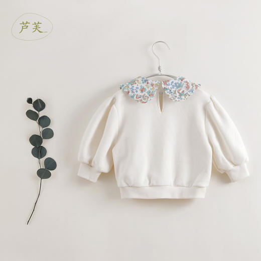 【马克珍妮 芦芙】春装新款 女童彼得潘领印花纯棉卫衣230282 商品图3