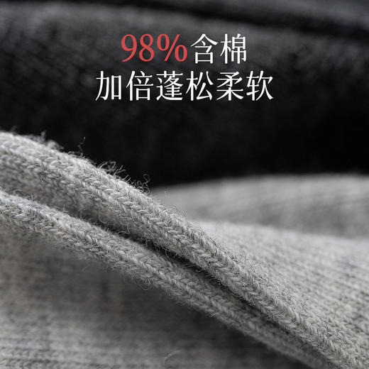 QM-001棉袜子男士中筒商务春秋吸汗透气黑色秋冬长筒长袜 商品图3