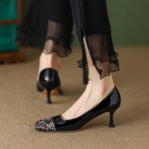 时尚气质，彩钻高跟单鞋YF-A1062 商品图5