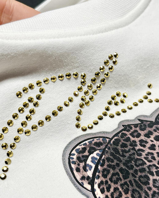 现货 THS2.11-无  童装- 不退换 哥特风PP豹纹熊仔/圆领棉绒卫衣童装 CI027 商品图5