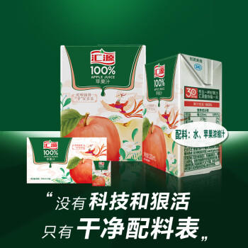 汇源100%苹果汁整箱果汁健康饮料200ml*24盒节日送礼宴请 商品图2