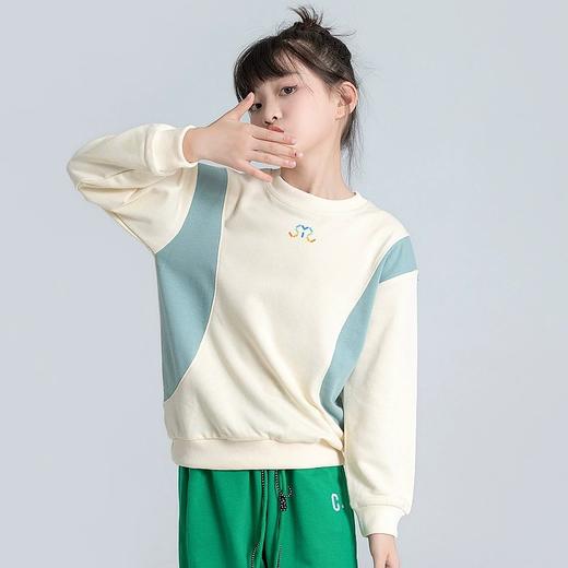 儿童圆领拼接卫衣 商品图1