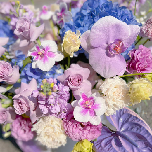 《仙境绮梦》梦幻优雅蝴蝶兰紫色抱抱桶 商品图3