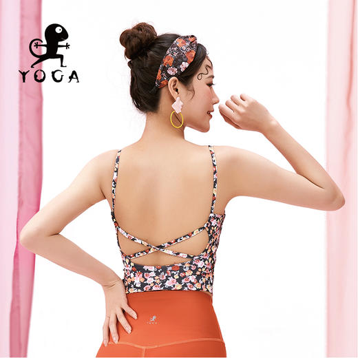 清仓款不退不换【现货秒发】壁虎瑜伽【繁花似锦】U型聚拢吊带背心（有胸垫） 商品图6