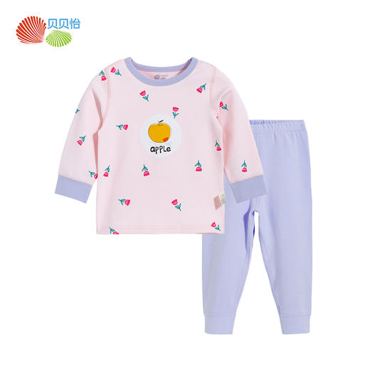 贝贝怡女童睡衣女孩家居服套装春秋季宝宝保暖内衣儿童秋衣秋裤223T2524 商品图7