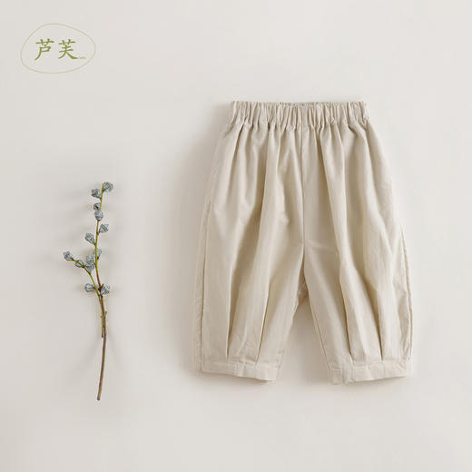 【马克珍妮 芦芙】春装新款 女童设计感褶皱宽松休闲裤230225 商品图1