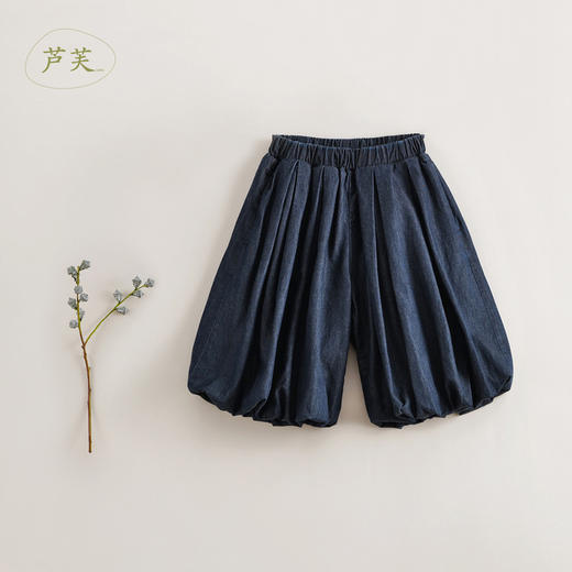 【马克珍妮 芦芙】春装新款 女童休闲花苞型八分裤230232 商品图4