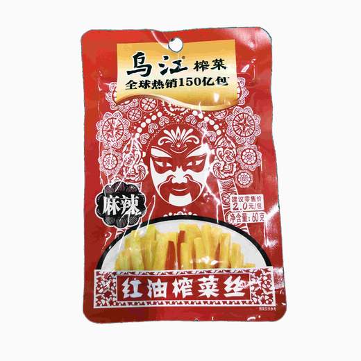 乌江麻辣红油榨菜丝 60g/包 商品图0