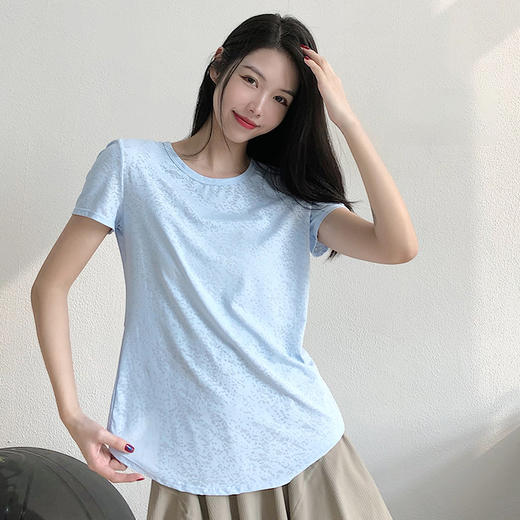 跃牌【禅语梵心系列】雪花透气运动短袖FX2163（不带胸垫） 商品图0