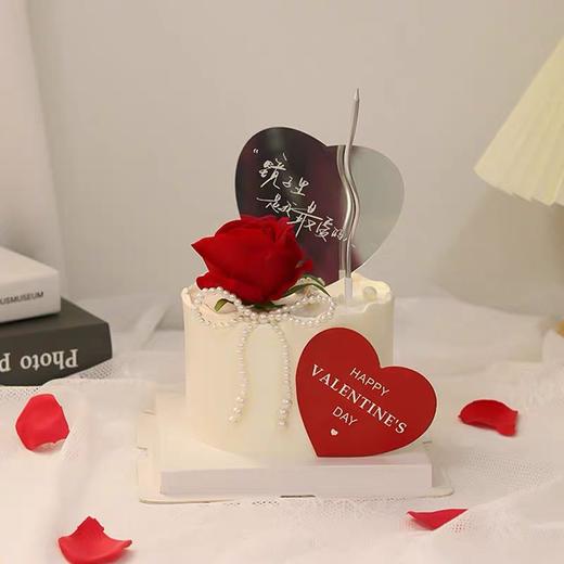 镜子玫瑰款  情人节蛋糕  一鲜奶动物奶油蛋糕 商品图0