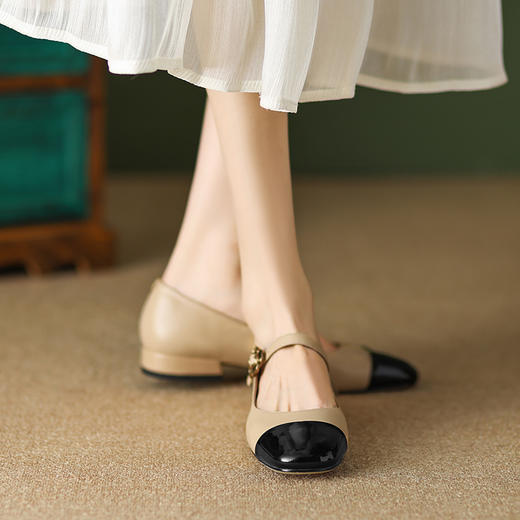 时尚拼色系，玛丽珍鞋一字扣女鞋YF-A1067 商品图5