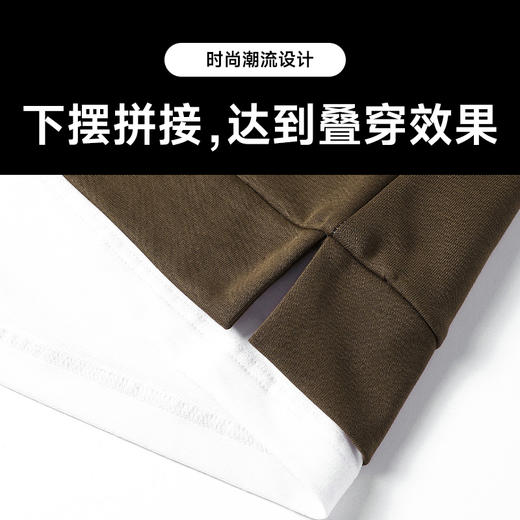 特大码【新款DSK】大依优型大码男装350斤纯色连帽卫衣宽松潮流长袖上衣男士运动 商品图3