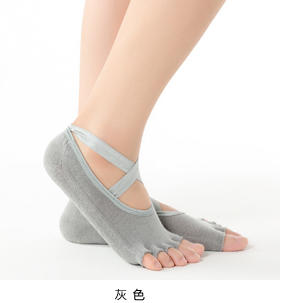 壁虎瑜伽【2302WZ226】防滑露背织带五指瑜伽袜【5天发货】 商品图9