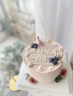 粉色小可爱一鲜奶动物奶油蛋糕