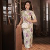 YG-2170春夏新款复古民国风真开大花旗袍气质优雅温婉淑女范 商品缩略图2