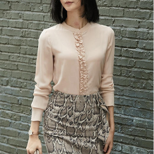 J9233750A颈袖添香2024新款花边真丝衬衫（四季可穿） 商品图0